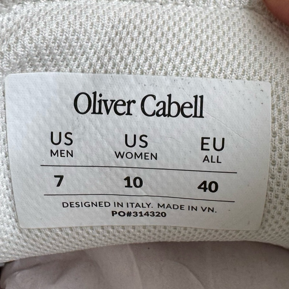 Oliver Cabell Low 1 Off White Leather Suede Sneaker Mens US 7/ Womens 10 EU 40 - Picture 12 of 13